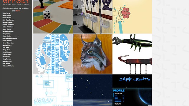Offset: 2012 Senior Graphic Design Show Site 2.0